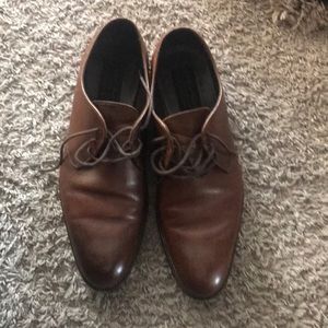 Brown oxford shoes